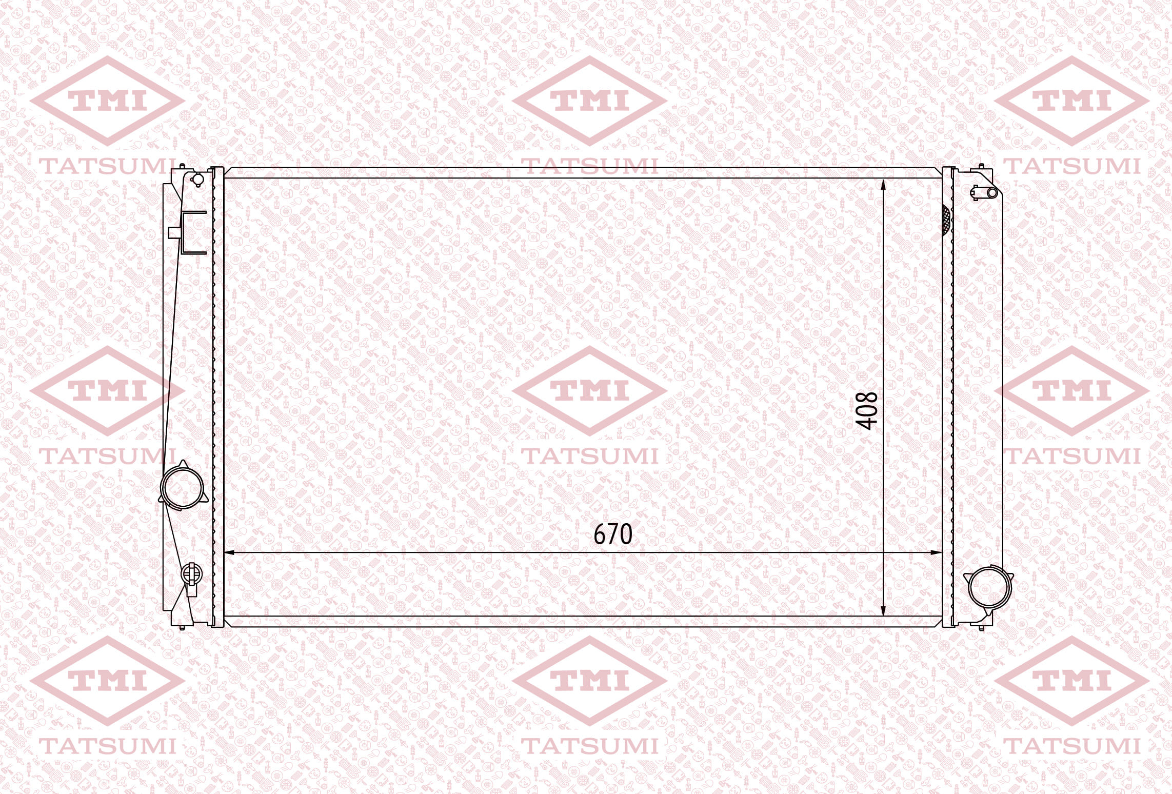 Радиатор системы охлаждения TATSUMI                TGA1089