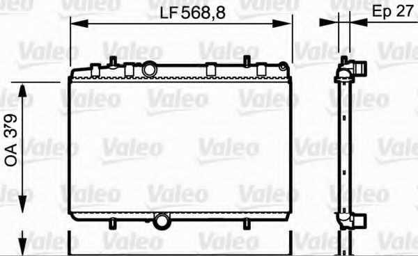 Радиатор охлаждения двигателя Valeo                734338