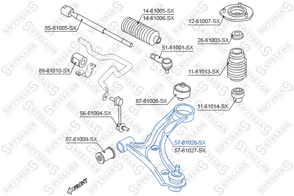 Рычаг подвески Stellox                5761026SX