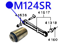 Сайлентблок заднего поперечного рычага, 48*42.2*61.6*16.4 ФОРТУНА                M124SR