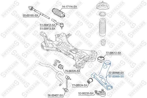 Рычаг подвески Stellox                5700999SX