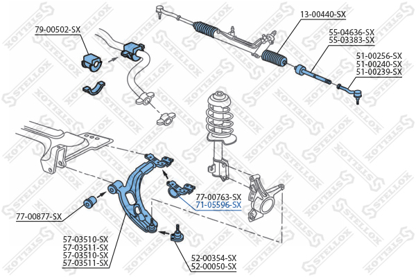 fiat doblo 96> Stellox                7105596-SX