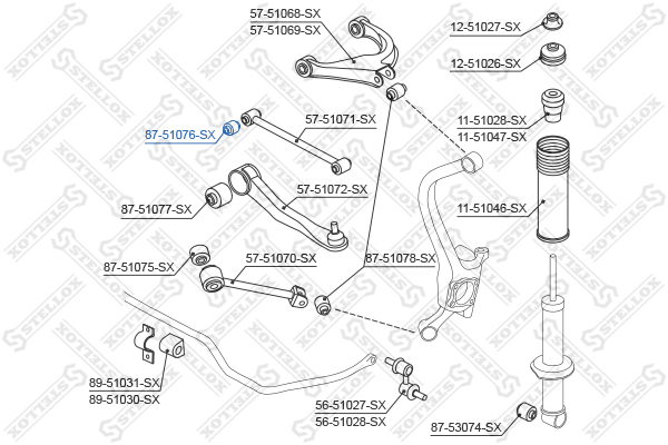 hyundai sonata ef 99-01, kia magentis 01> Stellox                8751076SX