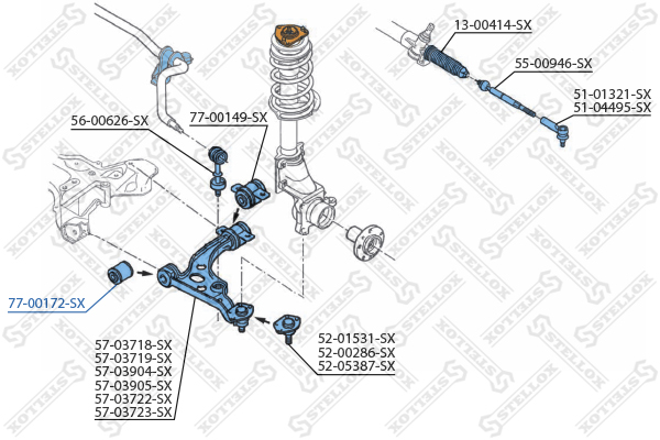 Подвеска Stellox                77-00172-SX