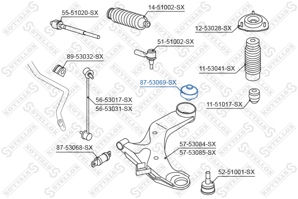 Подвеска Stellox                87-53069-SX