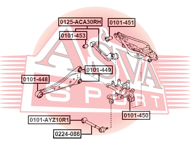 Рычаг подвески Asva                0224-086