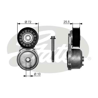 GATES T38103 Натяжитель ремня, клиновой зубча DriveAlign®