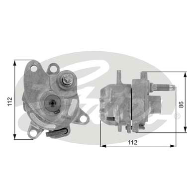 GATES T38225 Натяжной ролик, поликлиновой ремень DriveAlign®