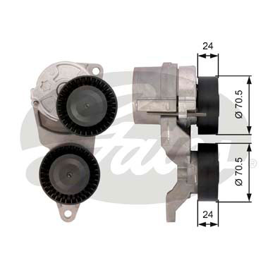 GATES T39026 Натяжной ролик, поликлиновой ремень DriveAlign®