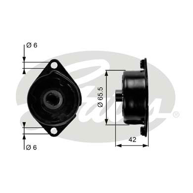 GATES T39090 Натяжной ролик, поликлиновой ремень DriveAlign®