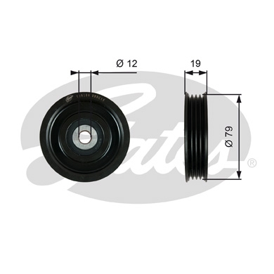 GATES T39184 Натяжной ролик, поликлиновой ремень DriveAlign®