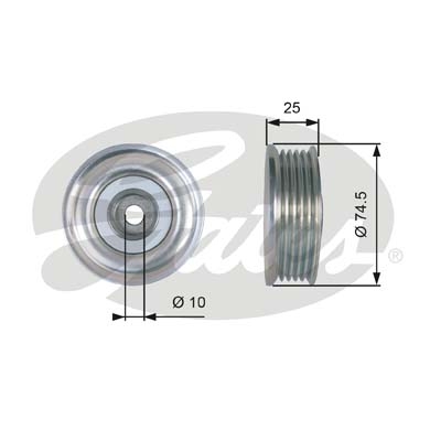 GATES T39285 Натяжной ролик, поликлиновой ремень DriveAlign®