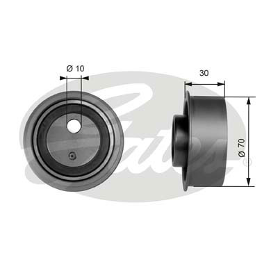 GATES T41041 Натяжной ролик, ремень ГРМ PowerGrip®