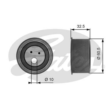 GATES T41054 Натяжной ролик, ремень ГРМ PowerGrip®