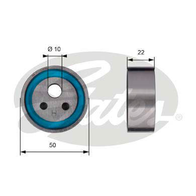 GATES T41154 Натяжной ролик, ремень ГРМ PowerGrip®