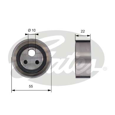 GATES T41155 Натяжной ролик, ремень ГРМ PowerGrip®