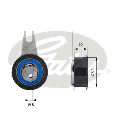 GATES T43041 Натяжной ролик, ремень ГРМ PowerGrip®