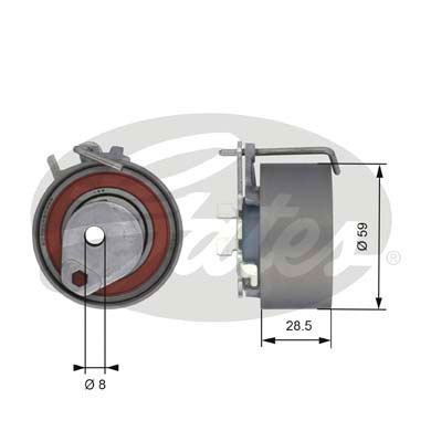 GATES T43126 Натяжной ролик, ремень ГРМ PowerGrip®