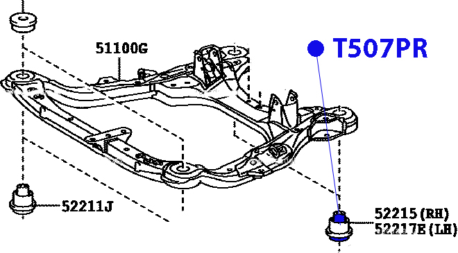 Сайлентблок подрамника ФОРТУНА                T507PR