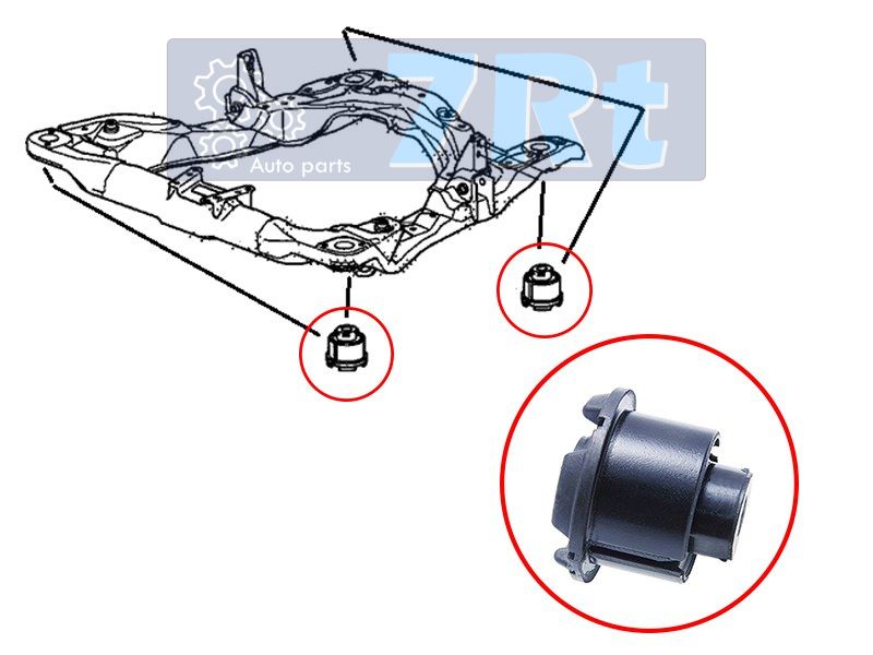 Сайлентблок переднего подрамника honda accord 08-12crosstour 10-acura TSX 09-14 7RT                DRA26128