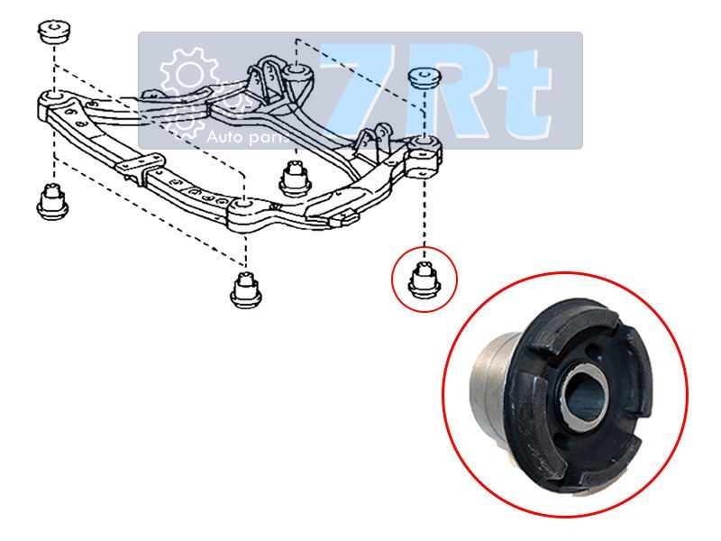 Сайлентблок подрамника lexus rx300350400 03-08rx270300350 08-15harrier 03-12highlanderkluger 7RT                DRA26885