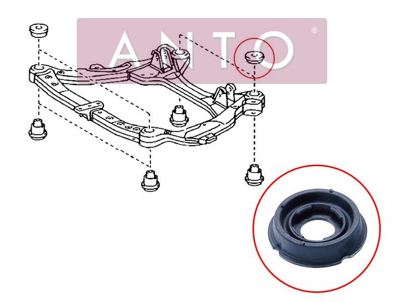 Сайлентблок подрамника lexus rx300350400 03-08rx270300350 08-15harrier 03-12highlanderkluger ANTO                ASB30084