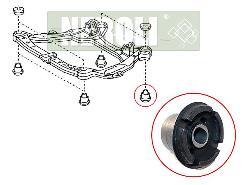 Сайлентблок подрамника lexus rx300350400 03-08rx270300350 08-15harrier 03-12highlanderkluger NEROLI                N1A22735