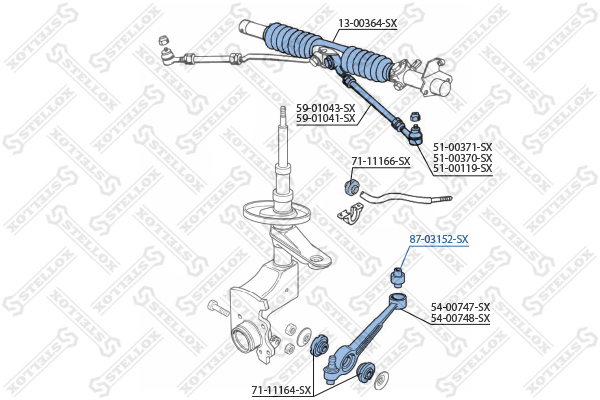 Сайлентблок Stellox                8703152-SX