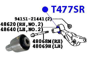 Сайлентблок заднего нижнего рычага ФОРТУНА                T477SR