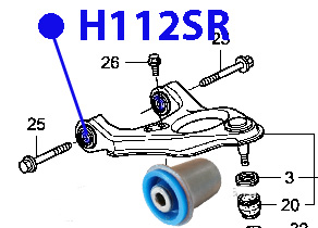 Сайлентблок заднего верхнего рычага ФОРТУНА                H112SR