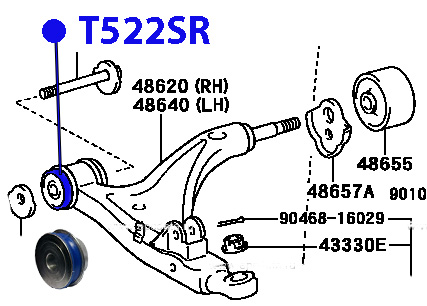 Сайлентблок переднего рычага ФОРТУНА                T522SR