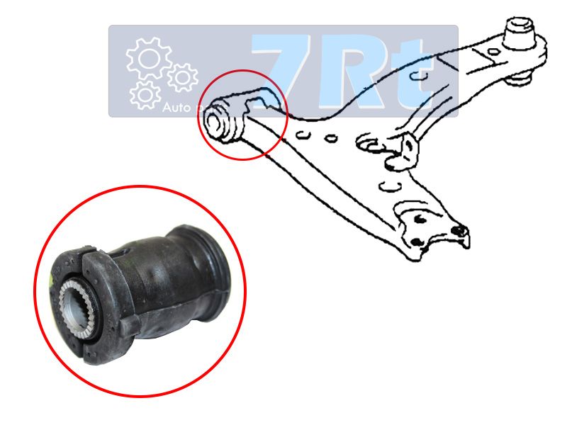 Сайлентблок FR переднего нижнего рычага Corolla ae10 91- 7RT                DRA25119