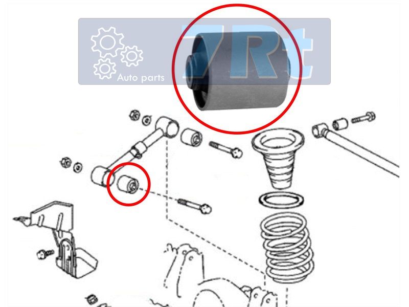 Сайлентблок frrr задней верхней продольной тяги toyota land cruiserlexus lx570 07- 7RT                DRA25219