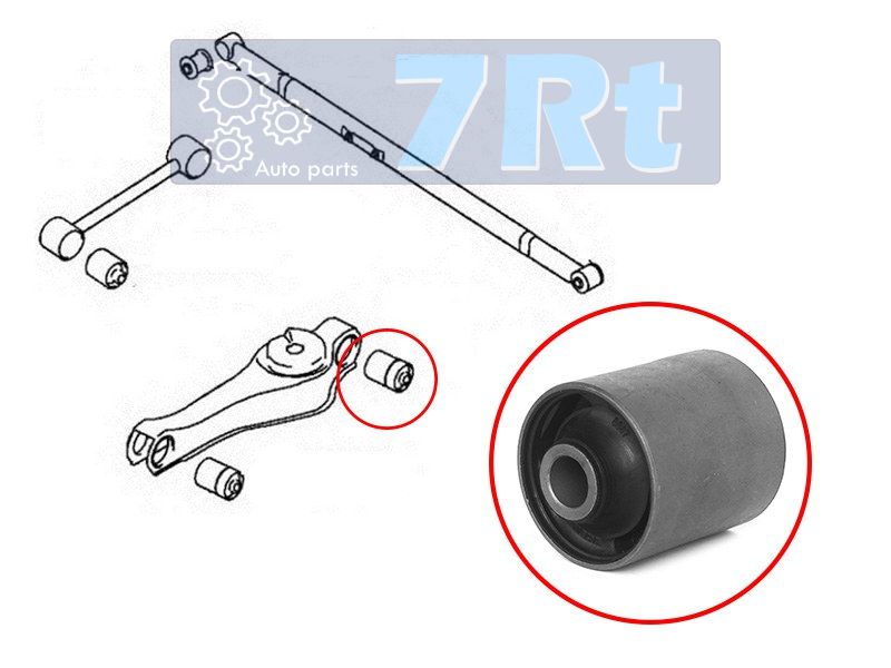 Сайлентблок заднего нижнего продольного рычага MMC delica 94-04pajero 91-04 7RT                DRA45851