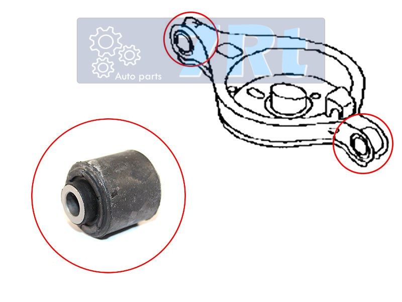 Сайлентблок заднего нижнего поперечного рычага (под пружин) mazda 6atenza 02-08 7RT                DRA61885