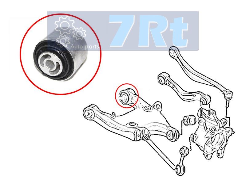 Сайлентблок заднего нижнего рычага BMW 5 F1 09-bmw6 F06 11-f1 11-bmw7 F0 09-15 7RT                DRA61888