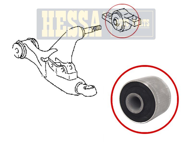 Сайлентблок переднего нижнего рычага задний (Без крепления) toyota mark x 04-09mark x 09-crown 08- HESSA                ZZXV22095