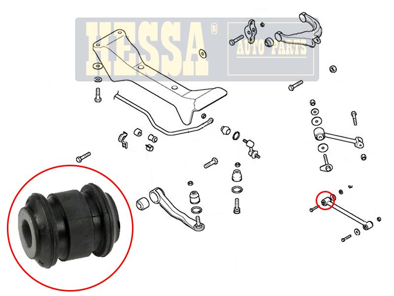 Сайлентблок задней поперечной тяги hyundai sonata (ef) 01-13kia optimamagentis 01-05 HESSA                ZZXV26099