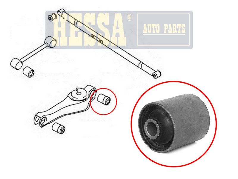 Сайлентблок заднего нижнего продольного рычага MMC delica 94-04pajero 91-04 HESSA                ZZXV43566