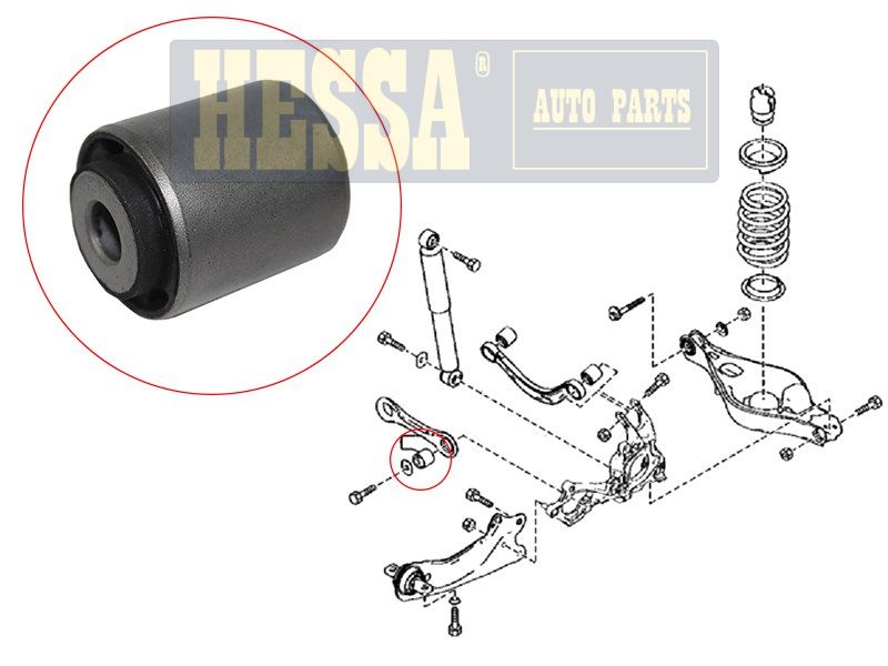 Сайлентблок заднего поперечного рычага mazda 6atenza 02-13 HESSA                ZZXV59610