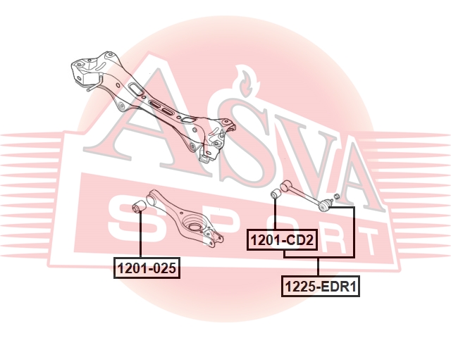 Сайлентблок рычага подвески Asva                1201-025