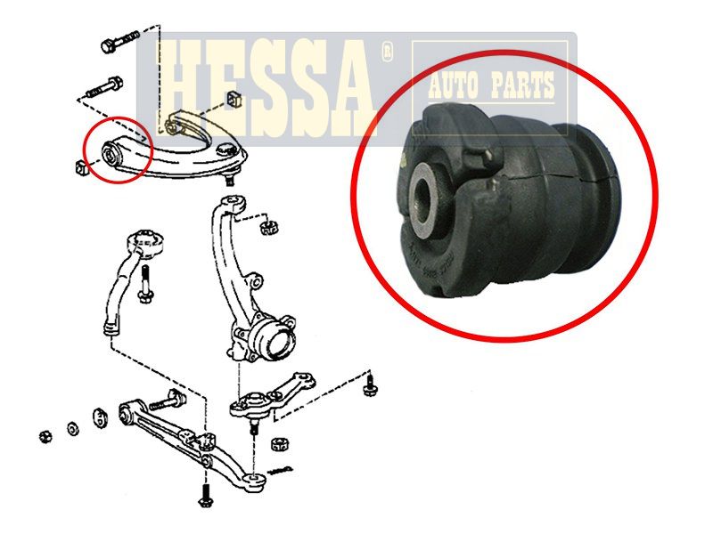 Сайлентблок верхнего FR рычага toyota altezza_brevis_crown_verossa 96-_chaser_cresta_mark2 92-04 HESSA                ZZXV22806