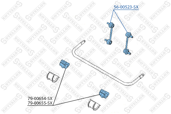 Тяга  стойка, стабилизатор Stellox                56-00523-SX