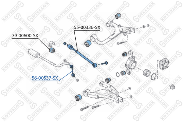 Тяга  стойка, стабилизатор Stellox                56-00537-SX