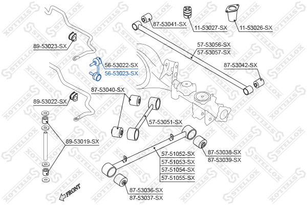 Рычаг стабилизатора Stellox                5653023SX