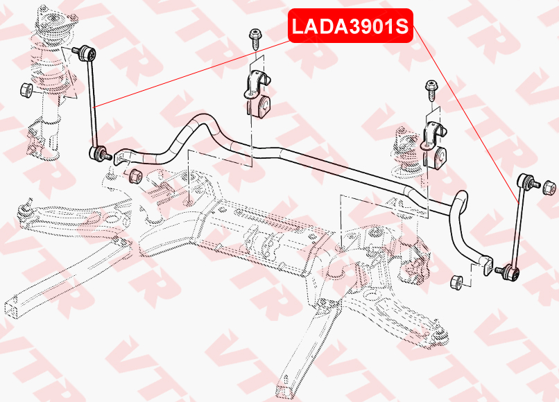 Тяга стабилизатора передней подвески | перед | VTR                LADA3901S