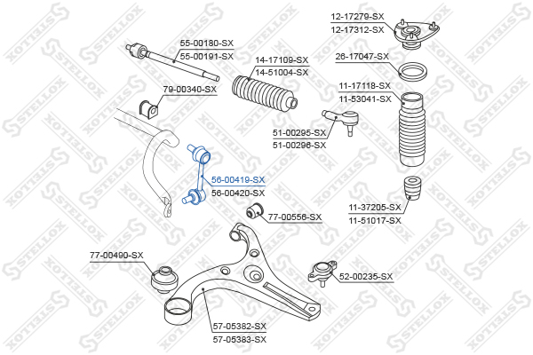 Стойка Stellox                56-00419-SX