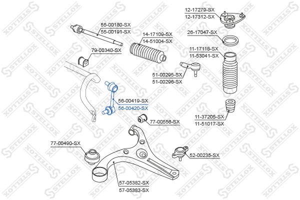 Стойка Stellox                56-00420-SX