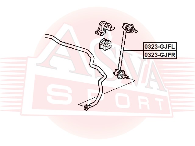 Тяга стабилизатора передняя правая | перед прав | Asva                0323-GJFR