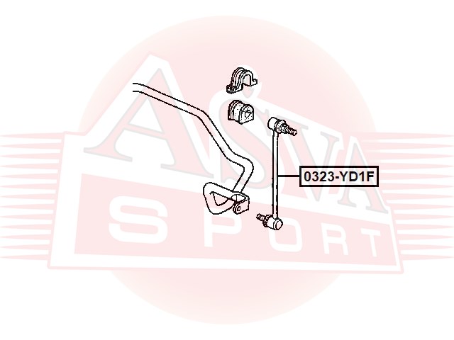 Тяга стабилизатора | перед правлев | Asva                0323-YD1F